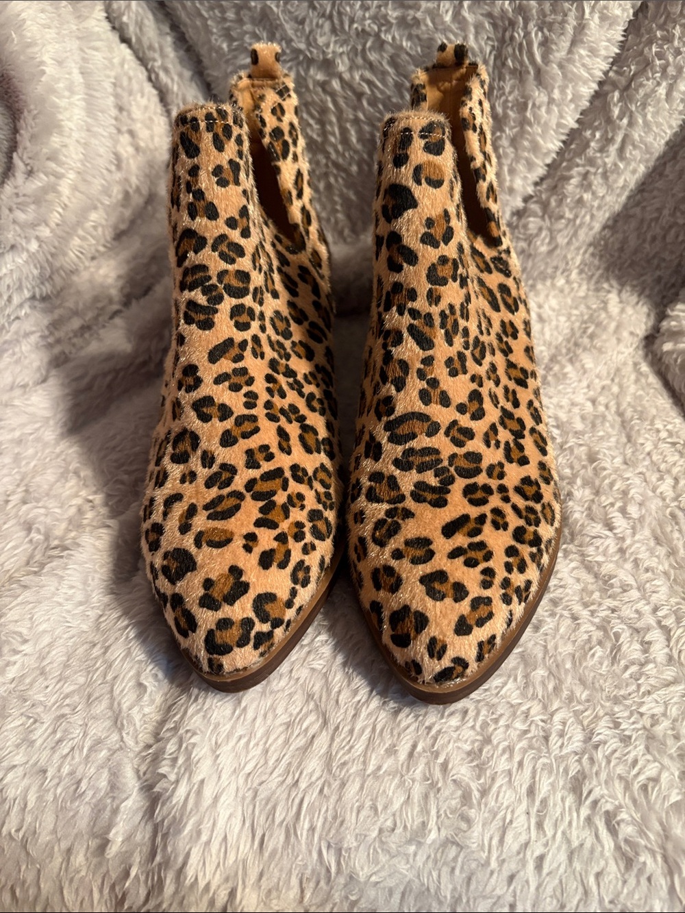 CL by Laundry Leopard Print Chelsea Ankle Booties - Tan & Black